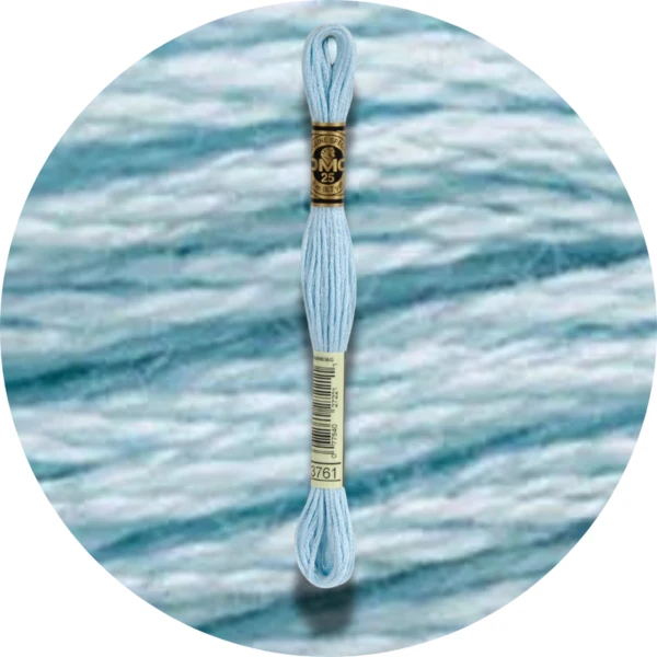 DMC Mouliné Spécial 25 Broderigarn, Ensfarvet, Blå/Lilla nuancer